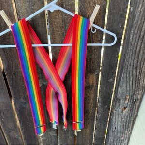 Rainbow Vintage Elastic Adjustable Suspenders